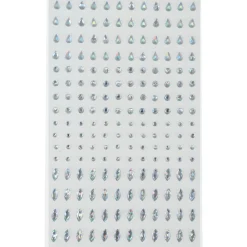 Ansiktsstenar, silverglitter