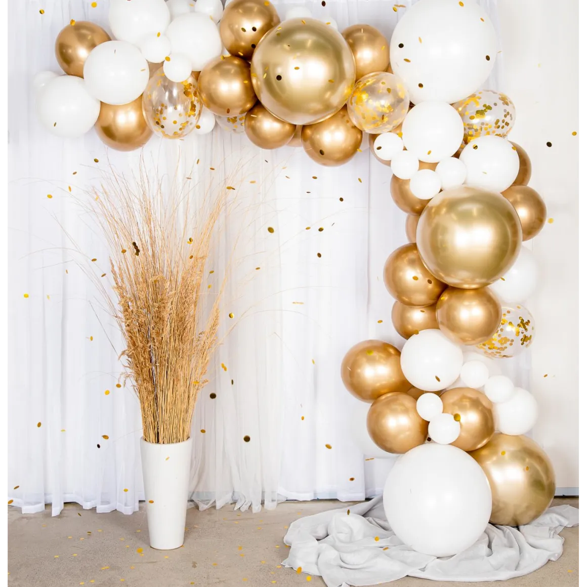 Ballongbåge, guld/krom