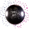 Ballong, boy or girl inkl konfetti rosa/blå
