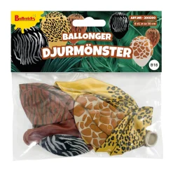 Ballonger, djurmönster 6 st