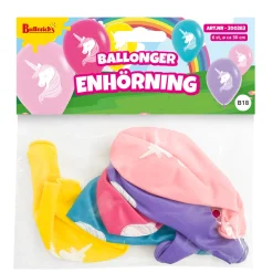 Ballonger, enhörning 6 st