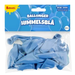 Ballonger, himmelsblå 30 cm 10 st