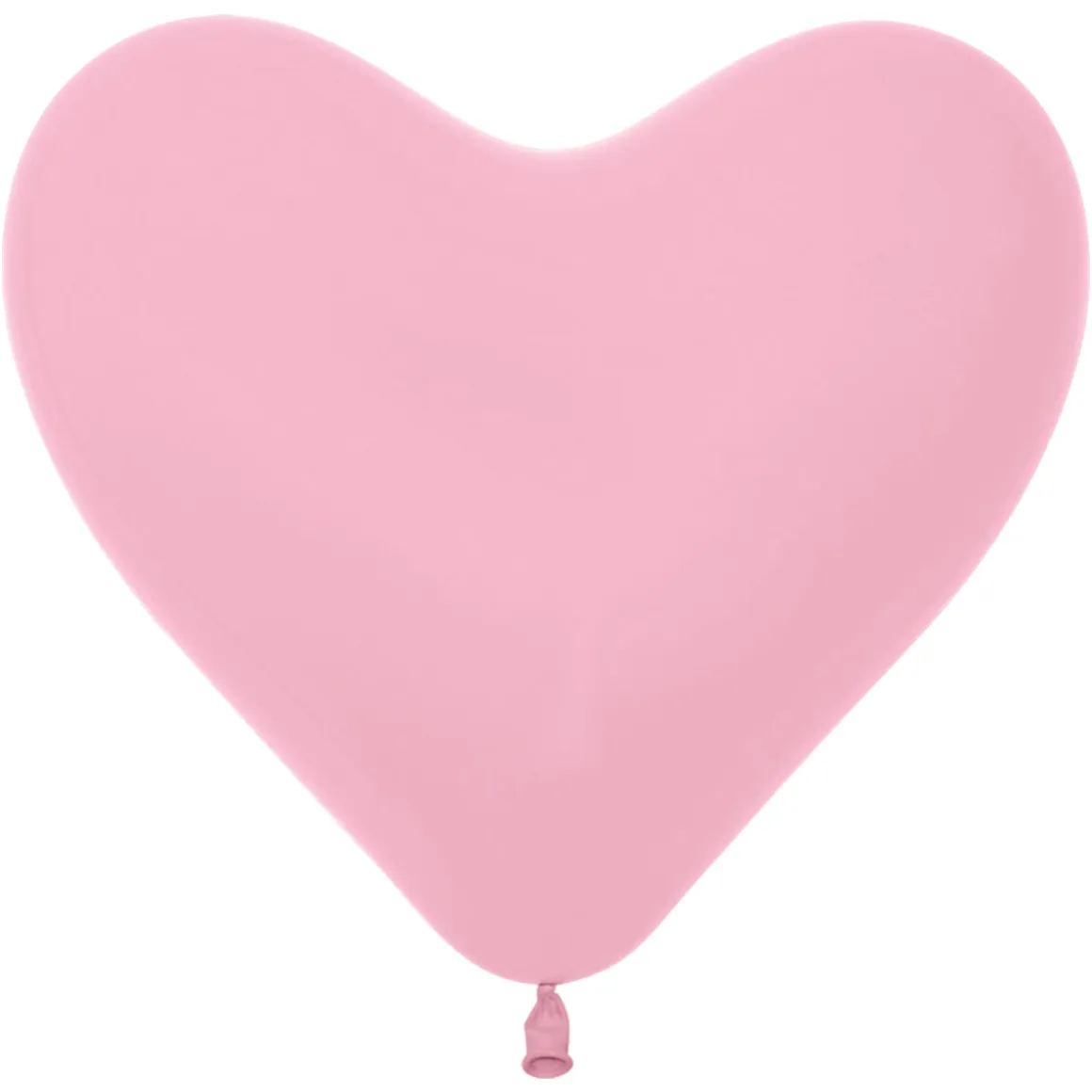 Ballonger, hjärta ljusrosa 6 st