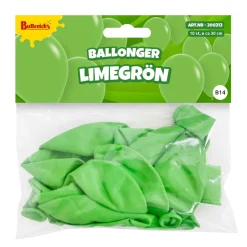 Ballonger, limegrön 30 cm 10 st