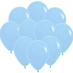 Ballonger, matta blå pastell 10 st