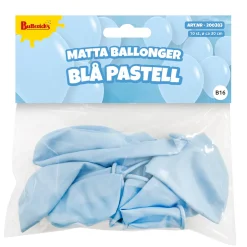Ballonger, matta blå pastell 10 st
