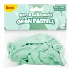 Ballonger, matta grön pastell 10 st