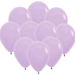 Ballonger, matta lila pastell 10 st
