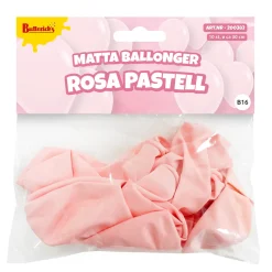 Ballonger, matta rosa pastell 10 st