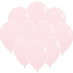 Ballonger, matta rosa pastell 10 st