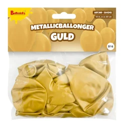 Ballonger, metallic guld 10 st