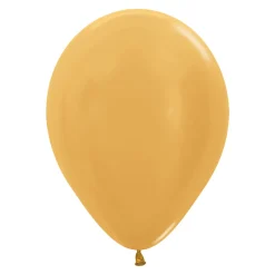 Ballonger, metallic guld 10 st