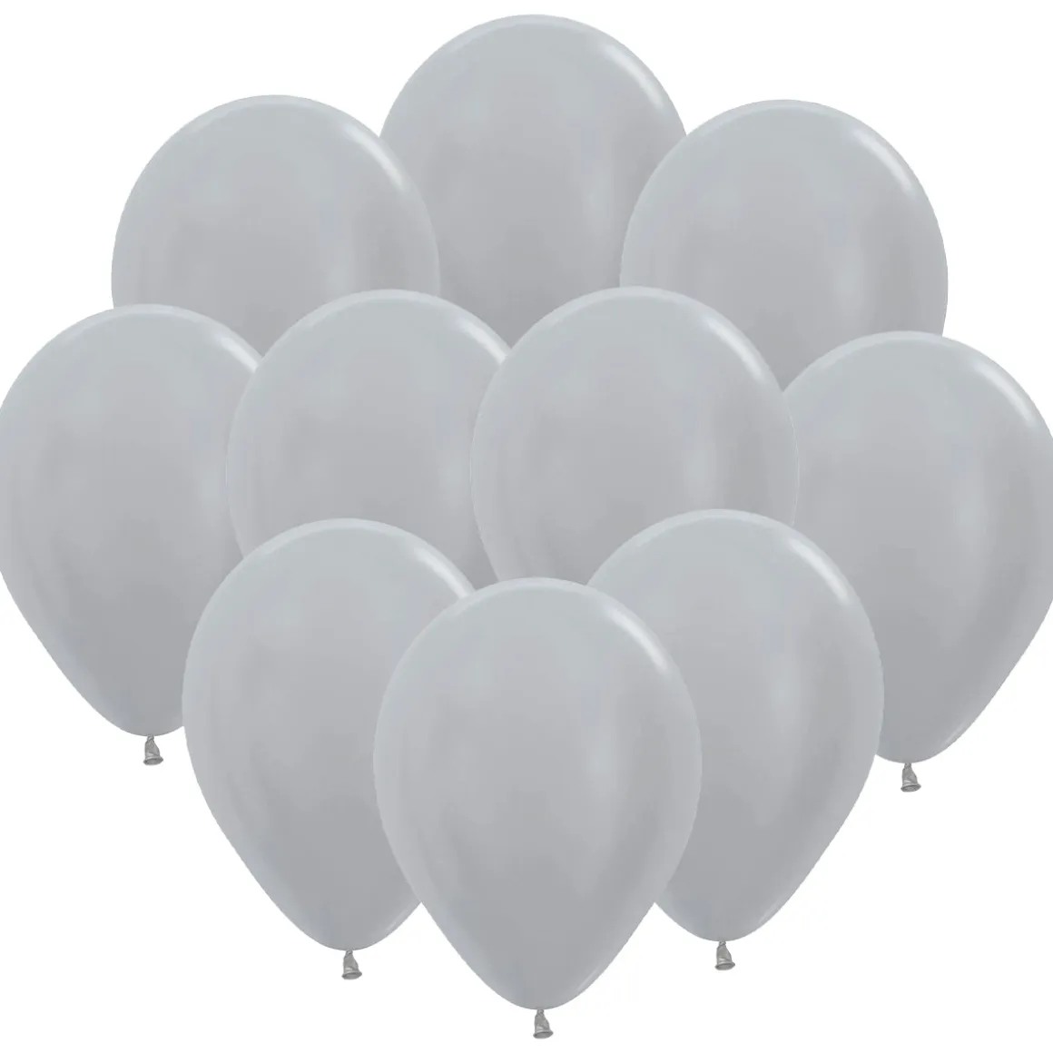 Ballonger, metallic silver 10 st