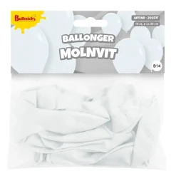 Ballonger, molnvit 30 cm 10 st