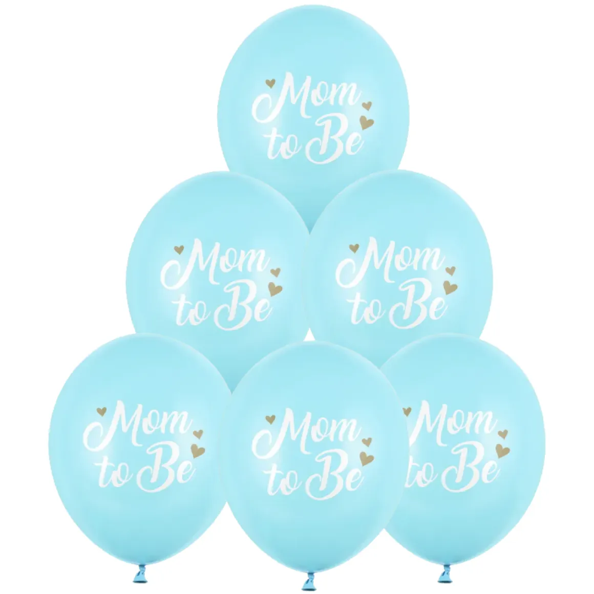 Ballonger, mom to be ljusblå 30 cm 6 st