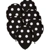 Ballonger, prickiga svart/vit 6 st