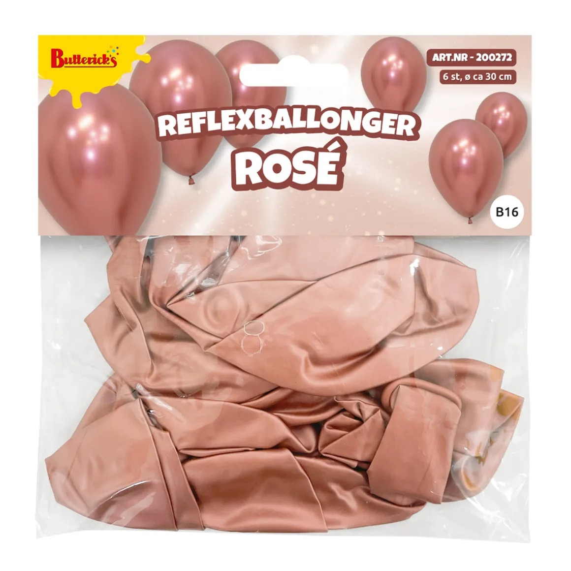 Ballonger, reflex rose 6 st
