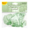 Ballonger, satin grön 10 st