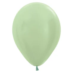 Ballonger, satin grön 10 st