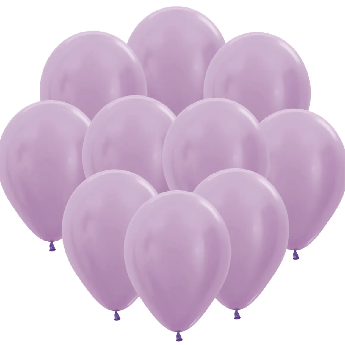 Ballonger, satin lila 10 st
