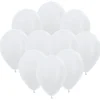 Ballonger, satin vit 10 st