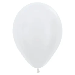 Ballonger, satin vit 10 st