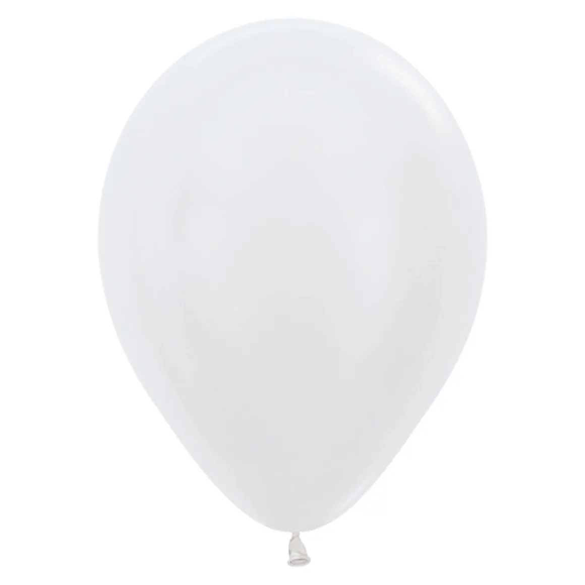 Ballonger, satin vit 10 st