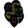 Ballonger, skräck neon 30 cm 6 st