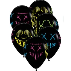 Ballonger, skräck neon 30 cm 6 st