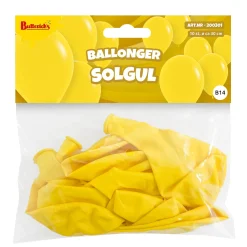 Ballonger, solgul 30 cm 10 st