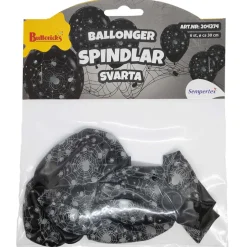 Ballonger, spindlar svarta 6 st