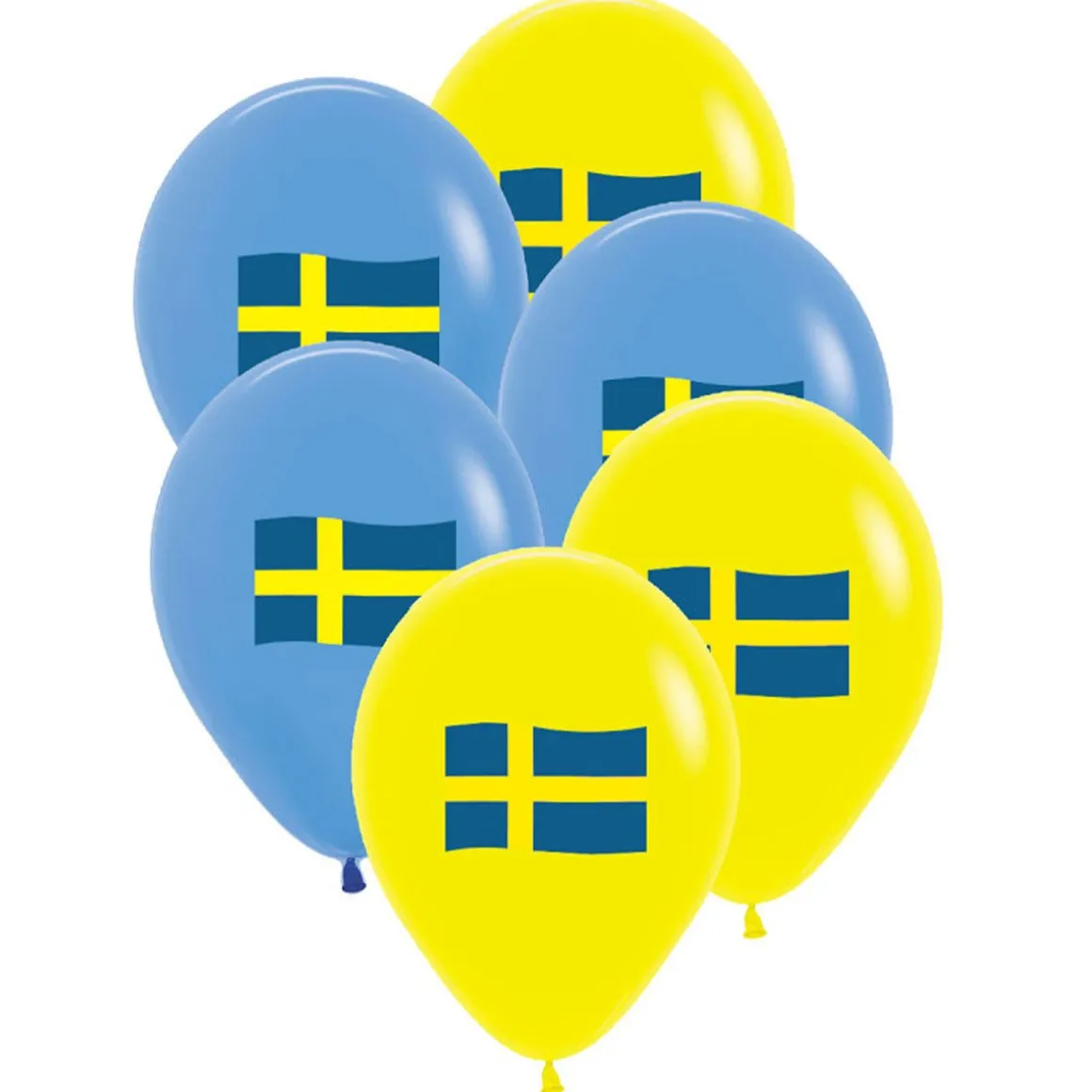 Ballonger, svenska flaggan 6 st