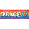 Banner, regnbåge peace 74x220 cm