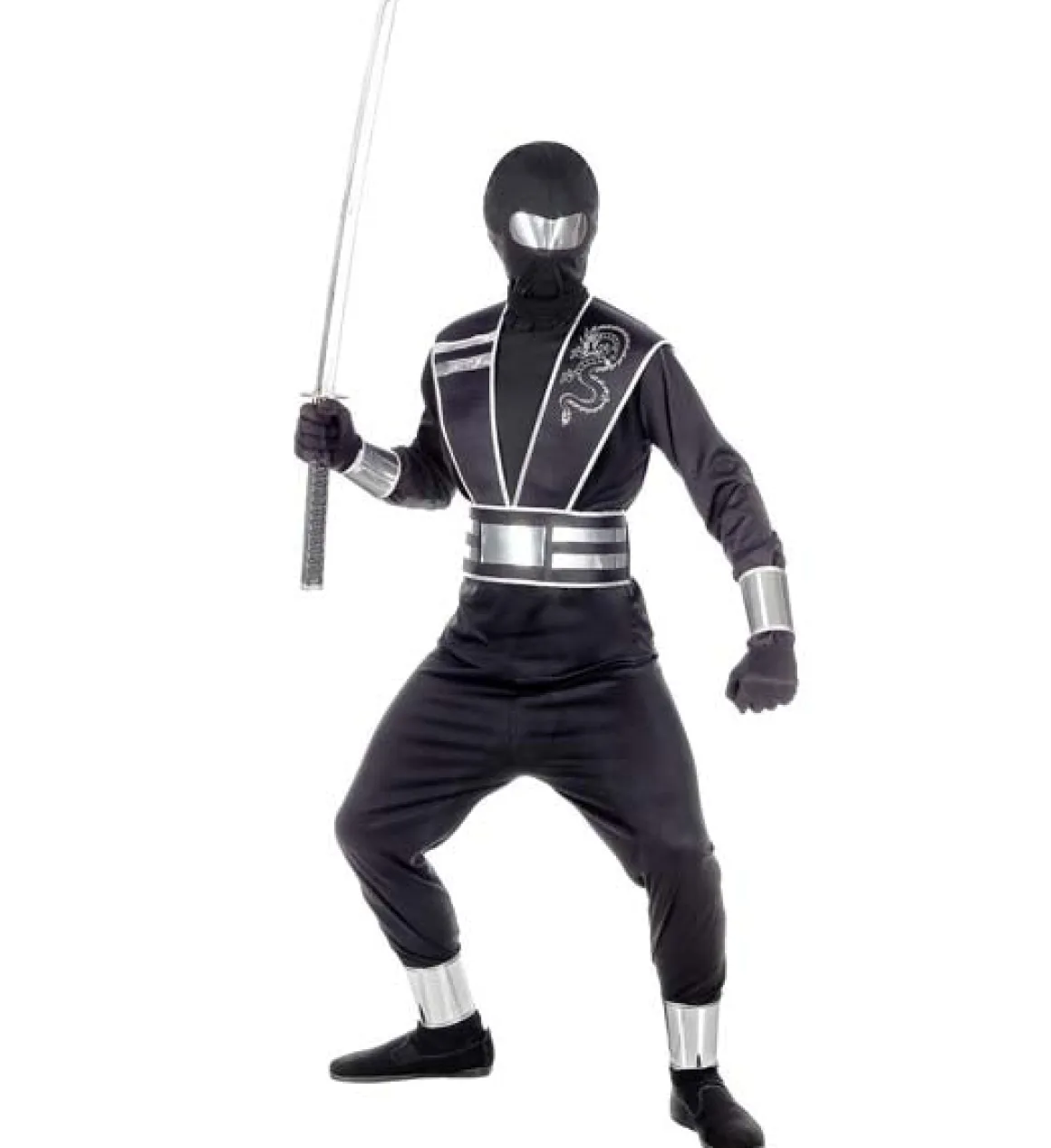 Barndräkt, mirror ninja svart