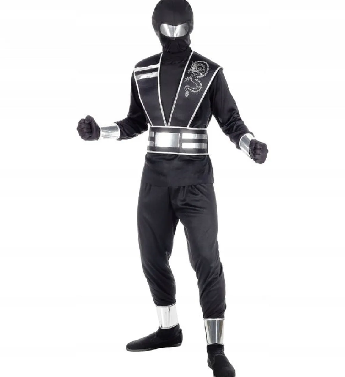 Barndräkt, mirror ninja svart