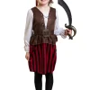 Barndräkt, randig piratklänning 110/116 cl