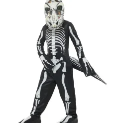 Barndräkt, T-rex skelett 115/128 cl