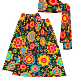 Benvärmare & pannband, färgglada blommor