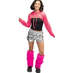 Benvärmare, rave neon rosa