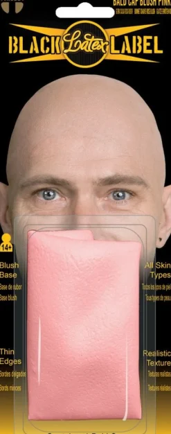 Black Label Latex Bald Caps - Blush Pink Bald Cap
