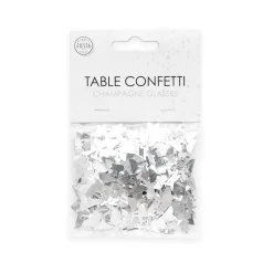 Bordskonfetti, Champagneglas silver 14 g