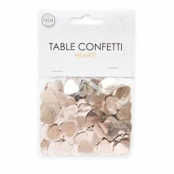 Bordskonfetti, hjärtan roséguld 14 g