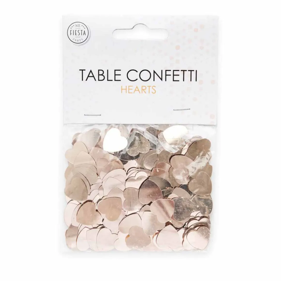 Bordskonfetti, hjärtan roséguld 14 g