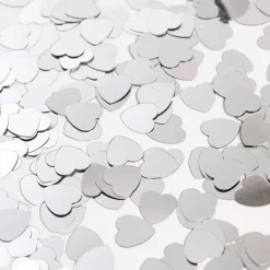Bordskonfetti, hjärtan silver 14 g