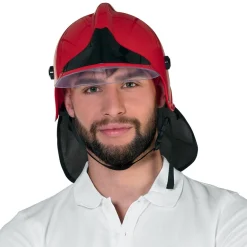 Brandmanshatt, vuxen röd