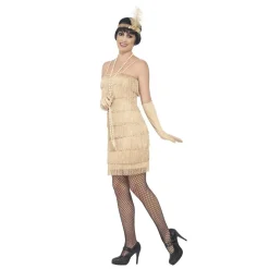 Charlestonklänning, flapper guld