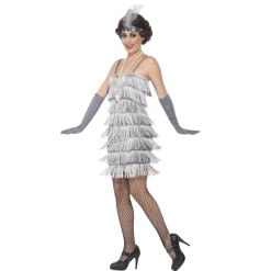 Charlestonklänning flapper silver