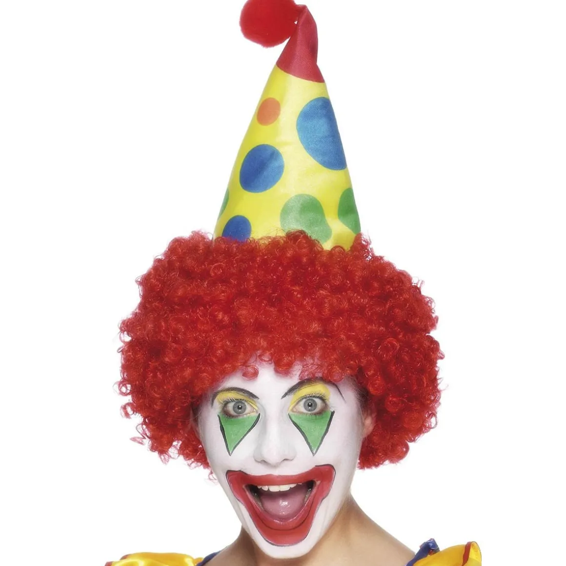 Clownhatt, rött hår