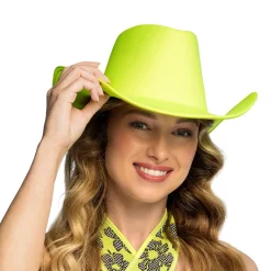 Cowboyhatt, neon gul