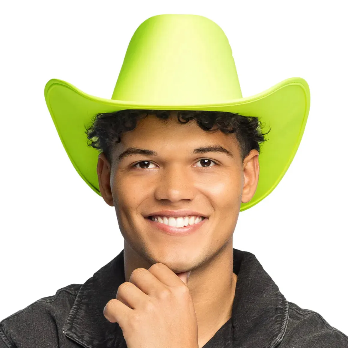 Cowboyhatt, neon gul